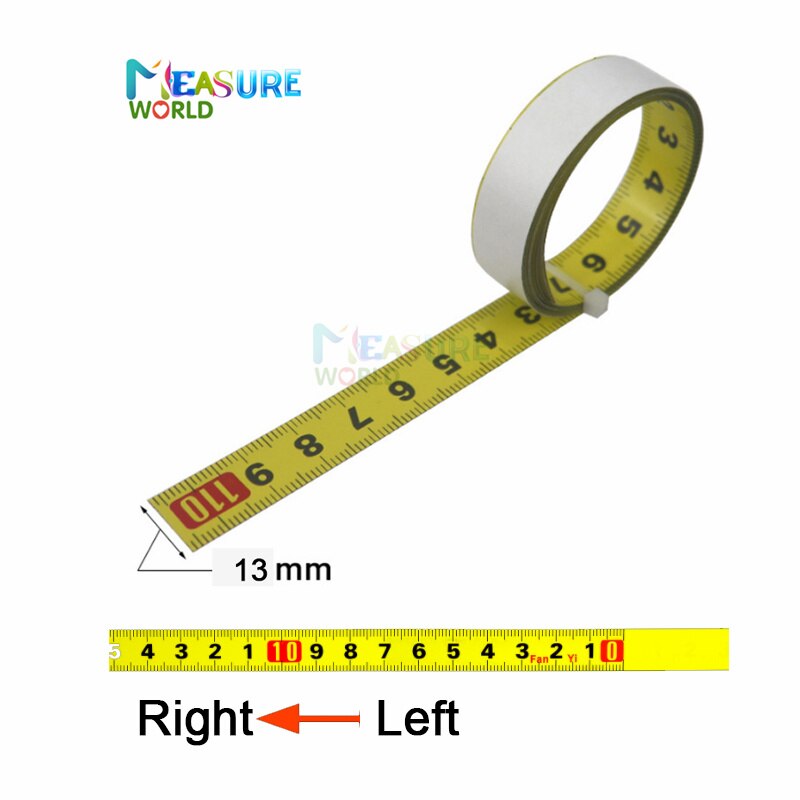 1M-5M Miter Track Tape Measure Self Adhesive Metric Steel Ruler Miter Saw Scale For T-track Router Table Saw Measuring Tool: Right to Left / 2M