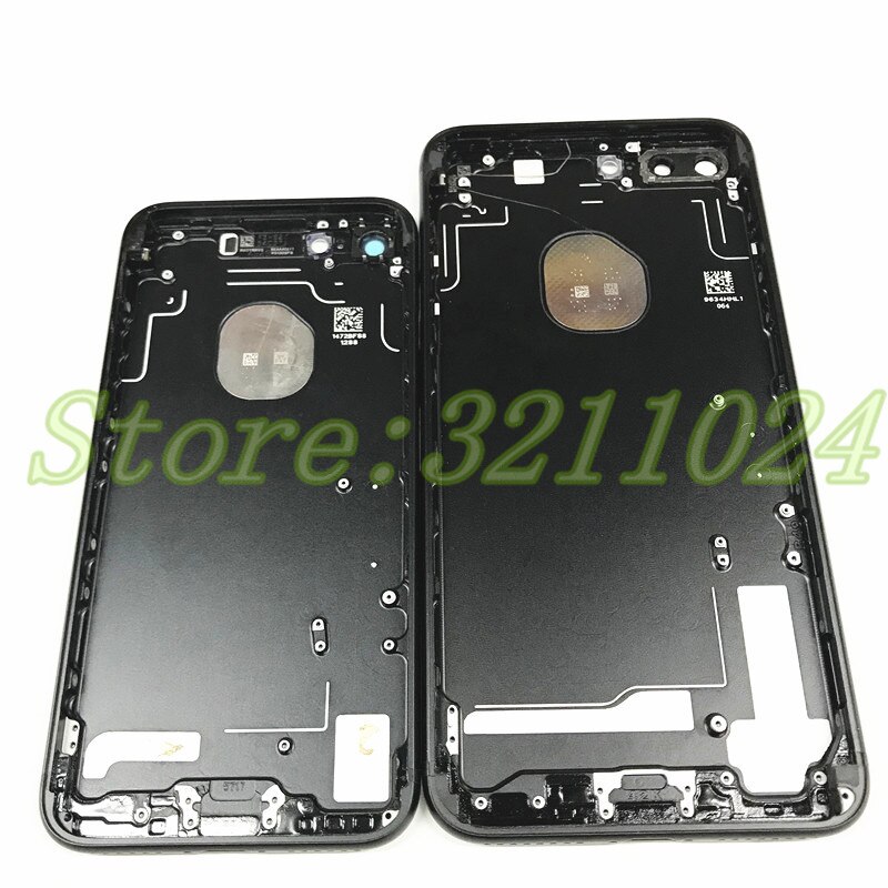 100% Originele Terug behuizing Batterij Cover Achterklep Chassis Frame Voor iphone 7 7G 4.7 ''en 7 Plus 5.5 ''met zijknoppen