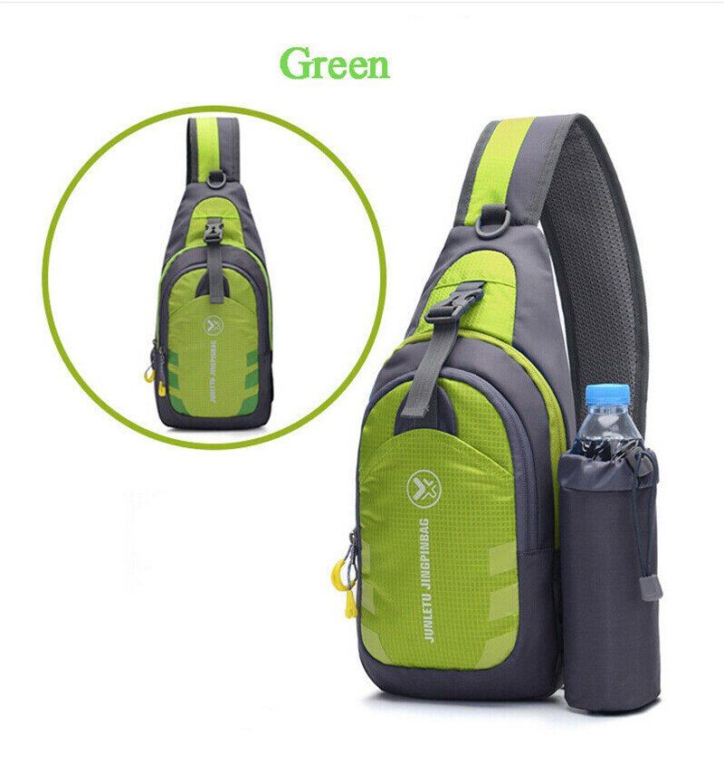 6 farver vandtæt lille brystpose taske rejse sport skulder slynge messenger cross tasker: Grøn