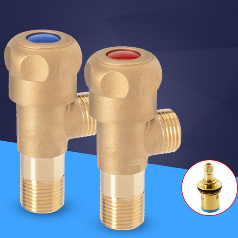 Angle Stop Valve Brass / Cold Water Quarter Turn ON/Off for Bathroom Fixtures - Faucet, Toilet Supply Shut Off Vavle 앵글밸브