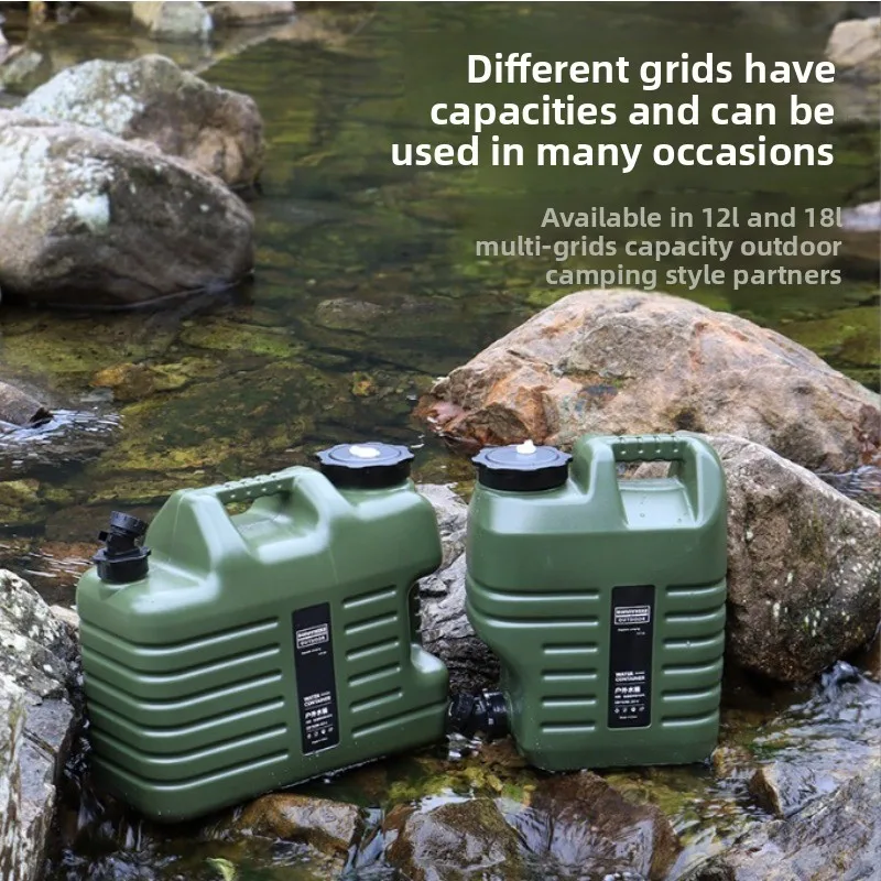 Cubo de agua portátil para acampar, contenedor de almacenamiento plegable para exteriores, cubo de plástico plegable de gran capacidad para Picnic, 1 Uds.