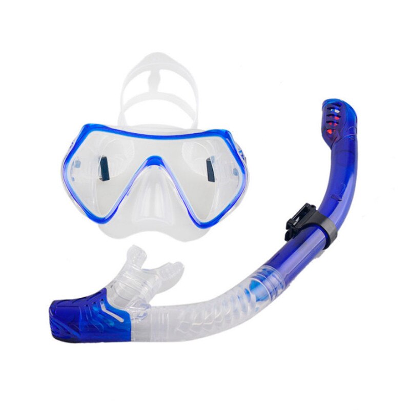 Dykker-dykkermaske snorkel anti-dug briller briller sæt silikone svømmebassin udstyr 6 farver voksen
