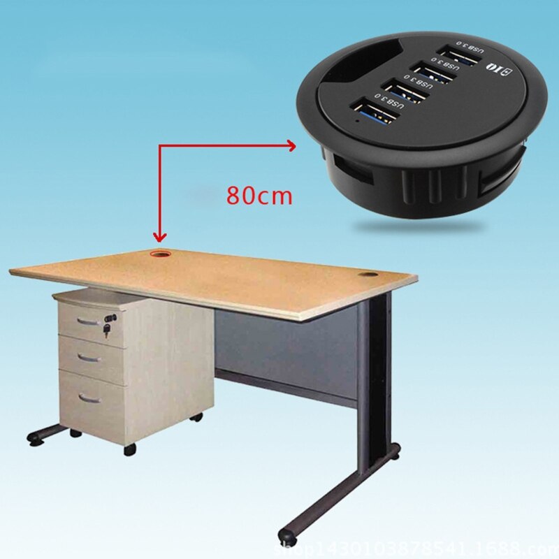 EU US Power Adapter Mounting In-Desk 4 Ports USB 3.0 Hub Multi Splitter for PC Desktop Computer Laptop Mouse Keyboard