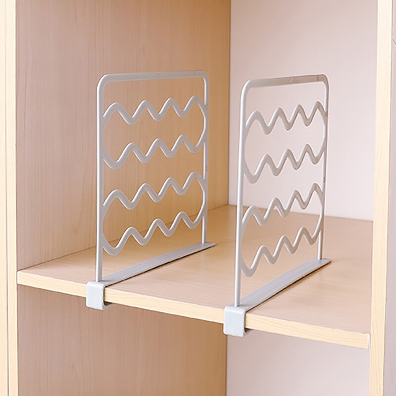 1Pcs Plastic Shelf Dividers Wardrobe Storage Layered Separator Plate Fender Closet Shelves For Box JJJSN11160