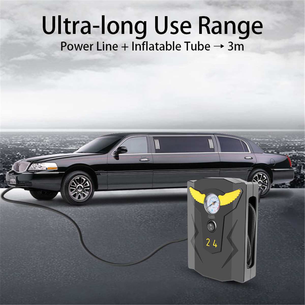 Car Tyre Inflator 12V Digital Tire Inflatable Pump Auto Air Compressor 150 PSI Auto Air Pump for Cars Wheel Tires