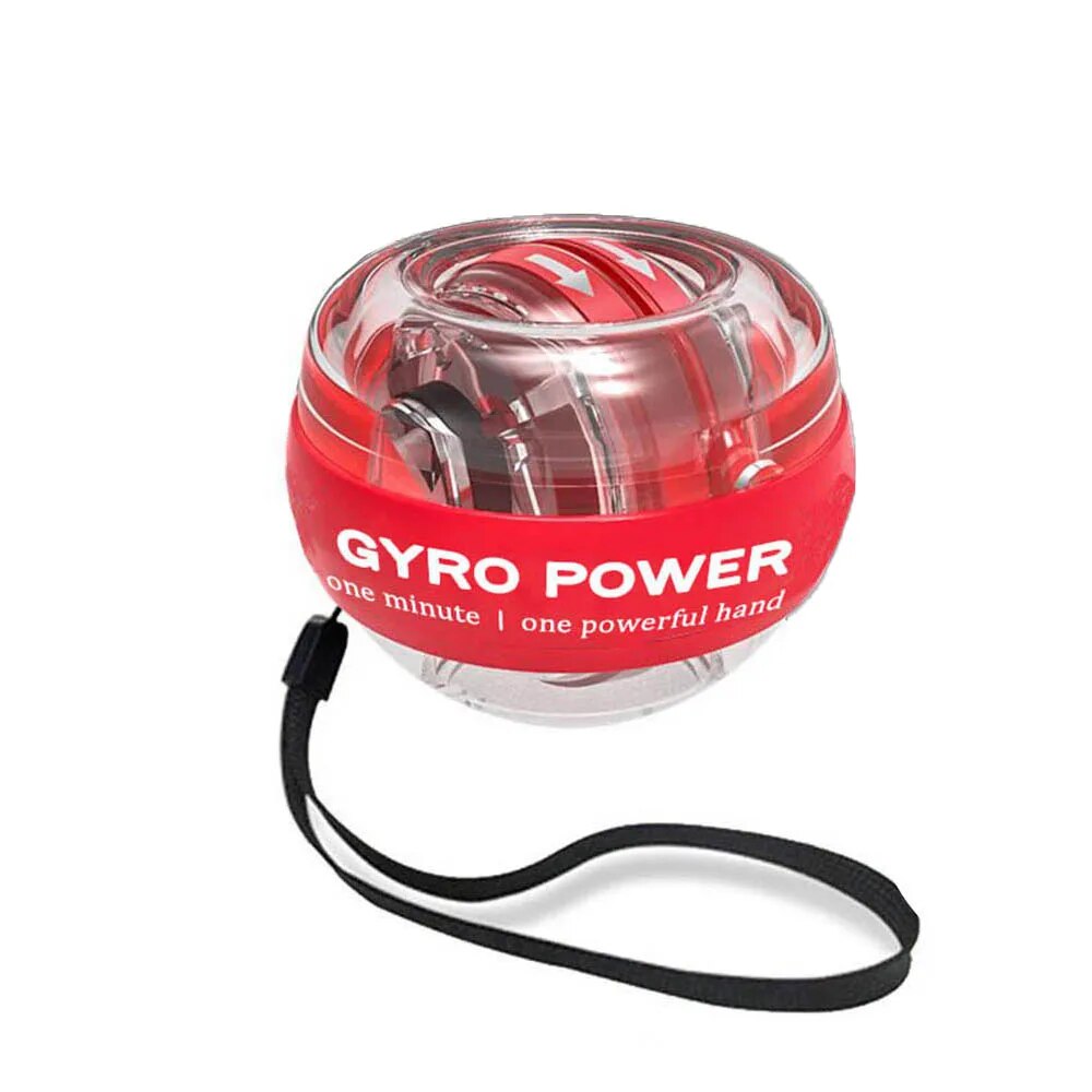 Self-starting Gyro Ball Gyroscopic Power Wrist Ball Forearm Exerciser Arm Hand Muscle Force Trainer Gyroball Home Gym: Red
