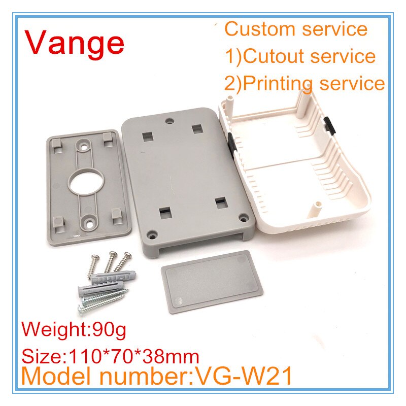 2pcs/lot extrusion plastic project box IP54 ABS plastic wall-mounted enclosure for wifi device 110*70*38mm