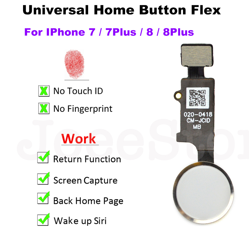 Botón de inicio flexible para IPhone 7, 7Plus, 8, 8Plus, SE2020, llave principal Universal, funciones de retorno trasero, Cable conector sin ID táctil