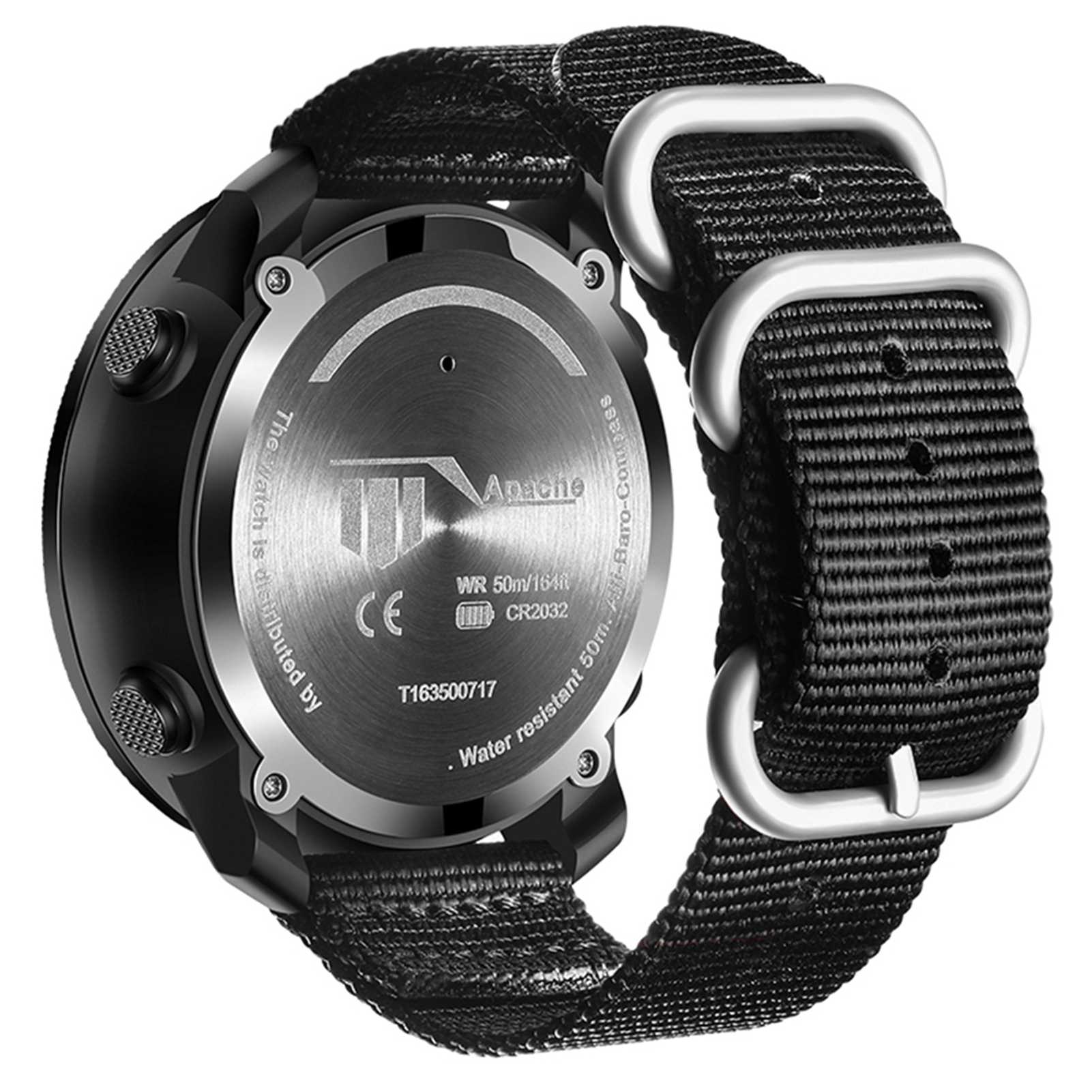 Digitale draussen-Sportuhr mit Höhenmesser, Barometer, Kompass, Weltzeit, 50M Wasserdicht, Schrittzähler Armbanduhr