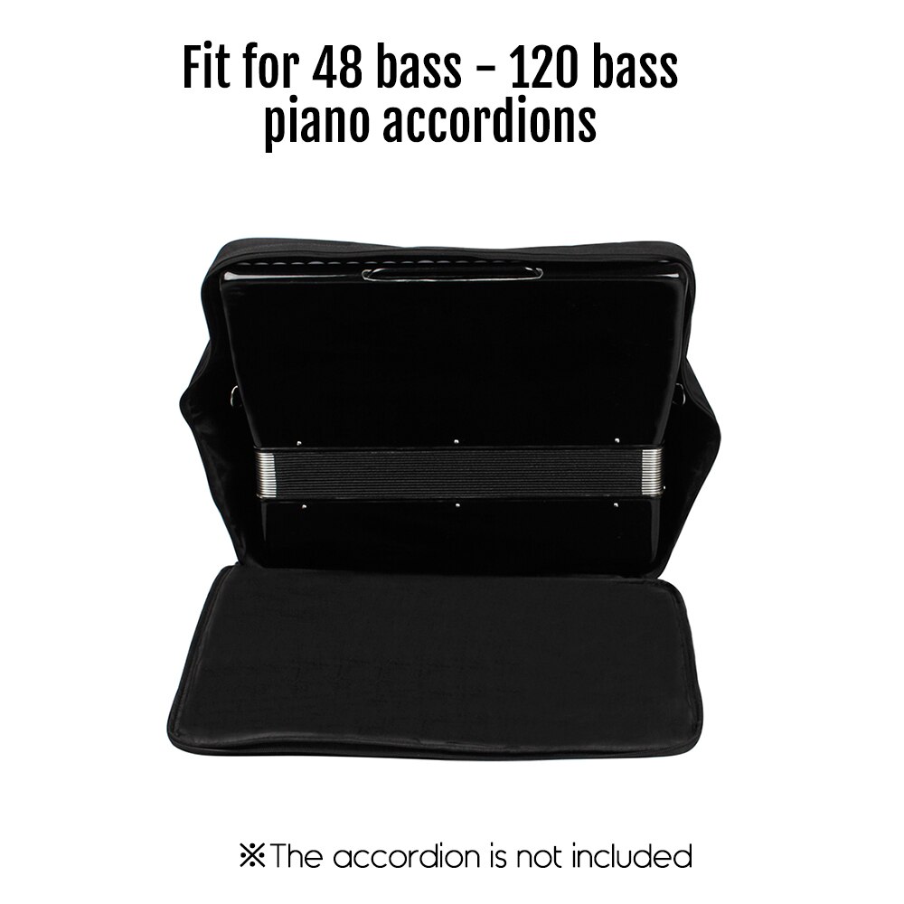 Funda para acordeón de Piano, accesorios para instrumentos de teclado, bolsas Gig para Acordeones de Piano de Bajo 48/80/96/120, negro