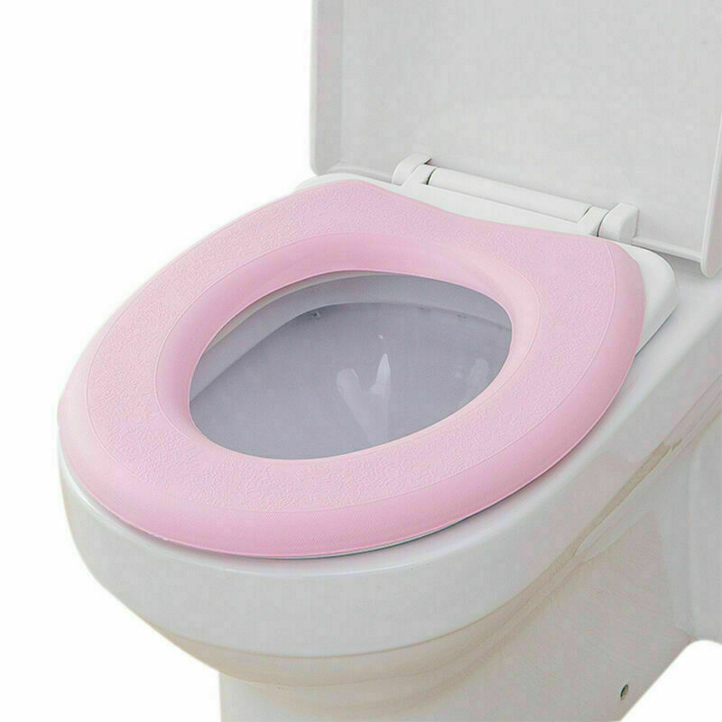 Cubierta gruesa de goma EVA para inodoro para baño, alfombrilla blanda impermeable para inodoro, pasta de Velcro, accesorios tipo O: SFZ8268