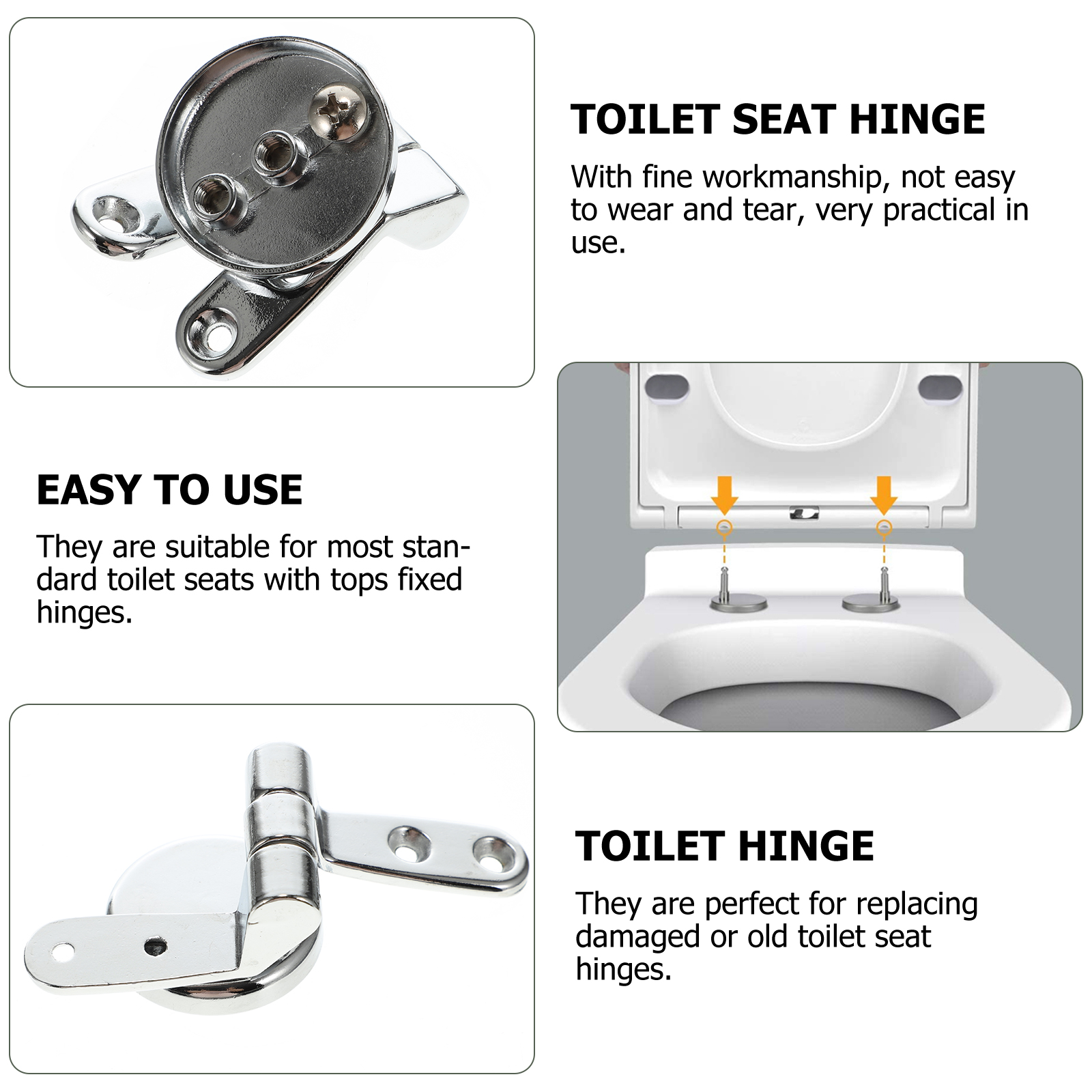 1 Set Toilet Seat Fittings Toilet Seat Hinges Fixings Hinge Toilet Seat Screw