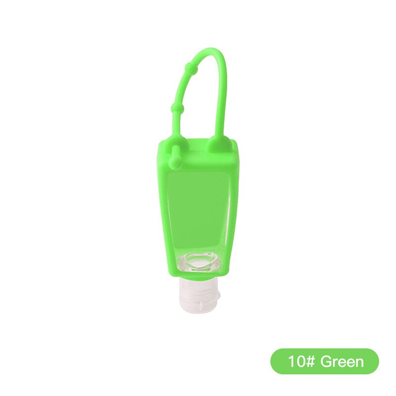 5 st 30ml silikon reseflaskor silikon påfyllningsbar klämbar behållare handsprit flaskor tom nyckelringshållare: 10