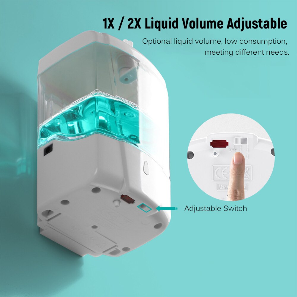 700mL Automatic Soap Dispenser Wall-mounted Infrared Soap Dispenser with IR Sensor Hand Washing Machine Touchless Soap Container