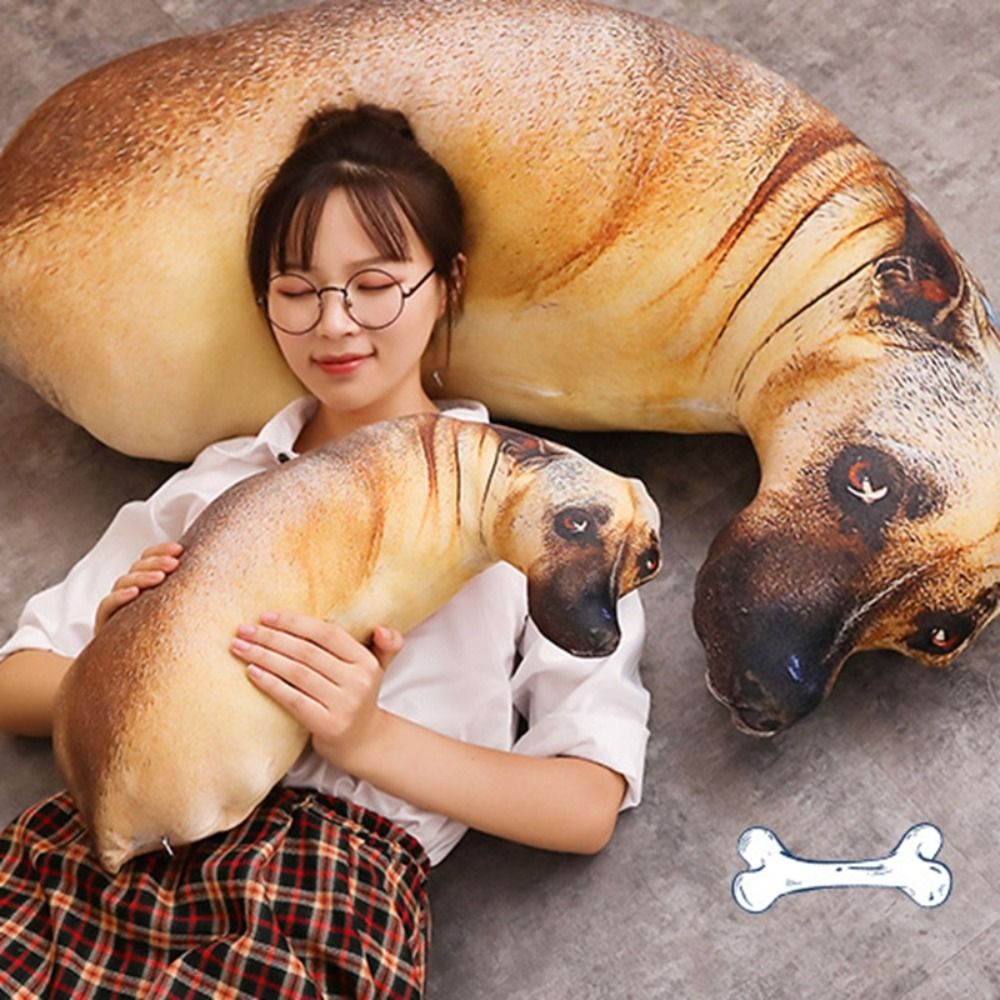Cute 3D Lifelike Animal Throw Pillow Dog Pillow Soft Cushion Office