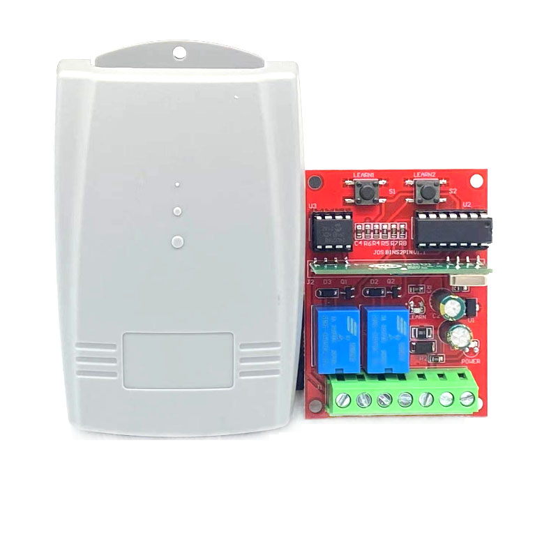 Universal Garage Door Remote Control Receiver 2CH For ERREKA ACM DEA DOORHAN AT-4 MOTORLINE DITEC 433mhz Fixed Rolling Code: Red
