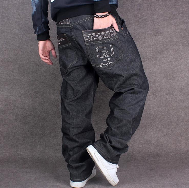 Jean de cow-boy en Denim pour homme, pantalon de style Hip-Hop, ample, loisirs, grande taille 42 44, tendance,