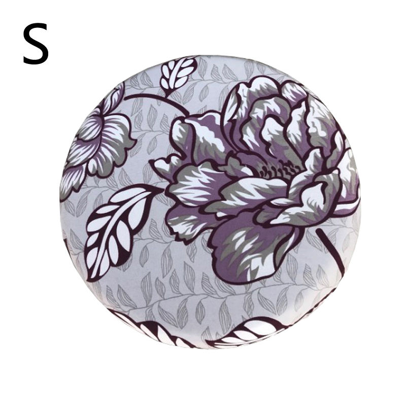 Hoge kwaliteit ronde stoelhoes barkrukhoes elastische zittinghoes thuis stoelhoes ronde stoel barkruk bloemenprint