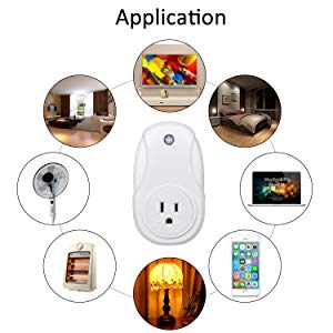 Nashone Wireless Remote Control Sockets Programmable Electrical Outlet Light Switch Plug for Power Strips, Household Appliances