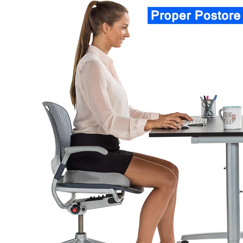 Reise pustende setepute coccyx ortopedisk minneskum sete massasjestol pute pute bil gel svamp u-formet setepute