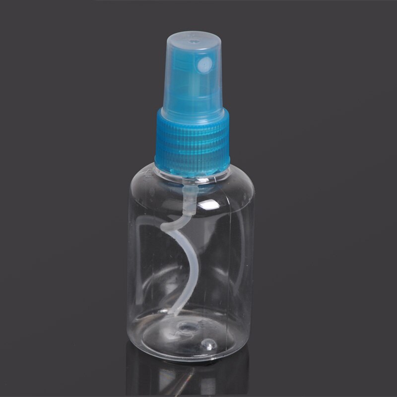 5Pcs 50ml Mini Plastic Transparent Small Empty Spray Bottle For Make Up And Skin Care Refillable Random Color Travel use