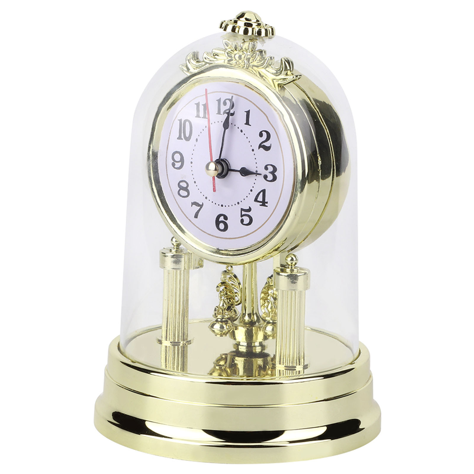 Table Clock European Retro Style Antique Silent Desktop Clock Home Decor for Living Room Office Hotel