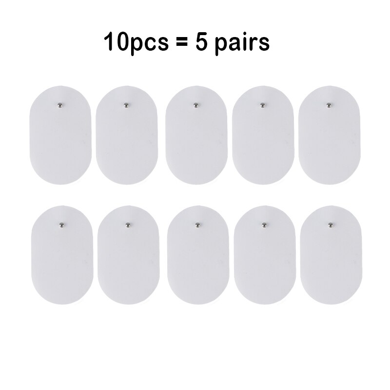 Electrodos Tens para mioestimulador, máquina de terapia de fisioterapia, almohadillas, masajeador adelgazante, Gel adhesivo, almohadilla de salud Tens, 10/20 piezas: Marfíl