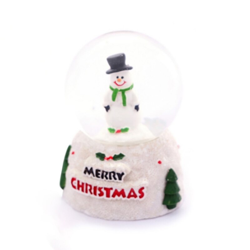 Valentine's Day Christmas Resin Music Snow Glass Santa Claus Crystal Ball Children Snow Ball, Crystal Music Box: Burgundy