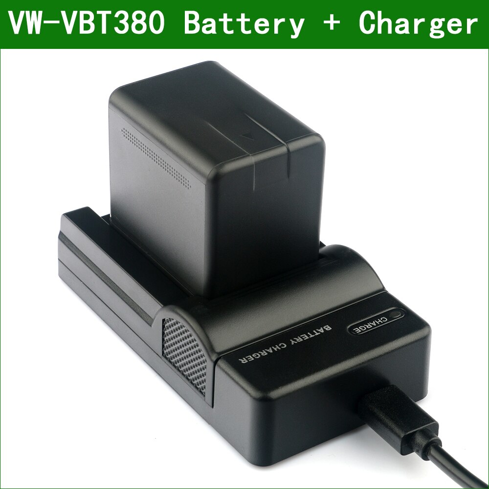 Vw-vbt 380 vw vbt 380 vbt 190 batteri + oplader til panasonic hc  v510 v520 v720 v750 v770 v800 vx1 vx870 vx980 w570: 1 batteri 1 oplader