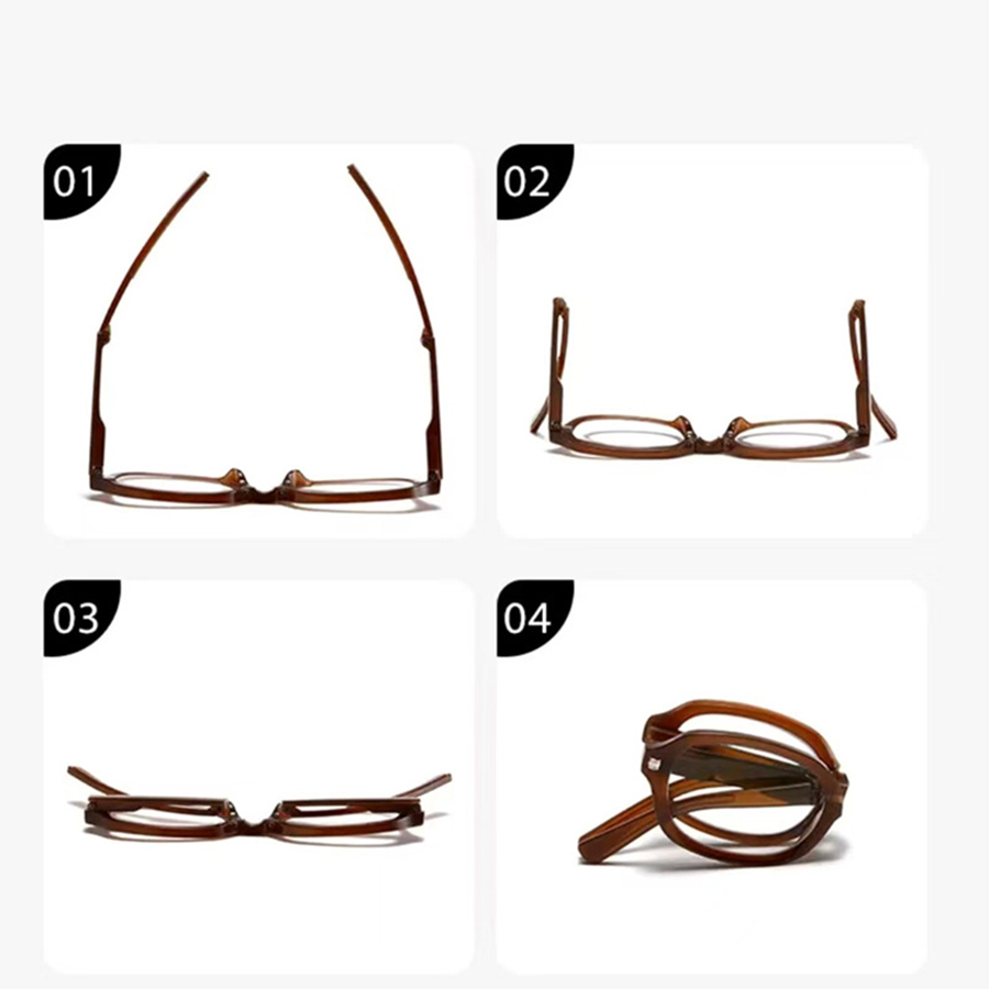 Mode Opvouwbare Leesbril Mannen Brillen Vrouwen Retro Elliptische Anti Blauw Licht Afgewerkt Recept Lenzenvloeistof + 1.0 + 1.5