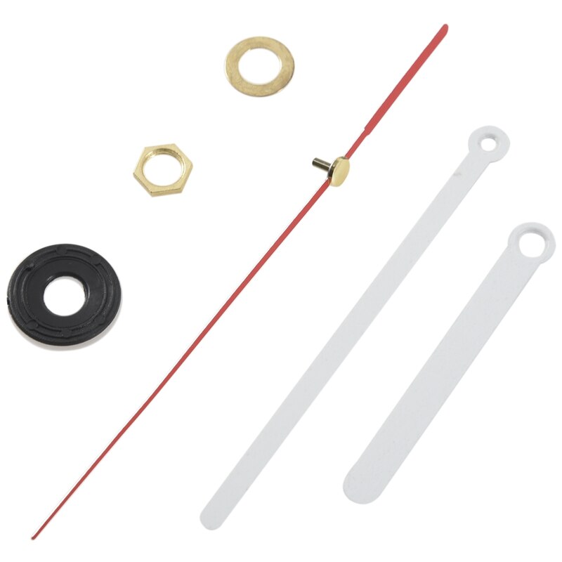 Clock Movement Mechanism with White Hour Minute Red Second Hand DIY Tools Kit