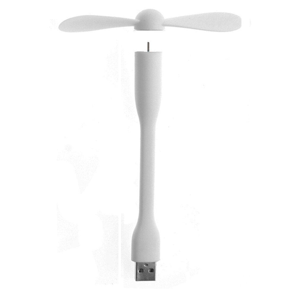Gadgets electrónicos para ordenador portátil, Ventilador Led Usb, Enfriador de ventilador de refrigeración Flexible USB portátil: Blanco