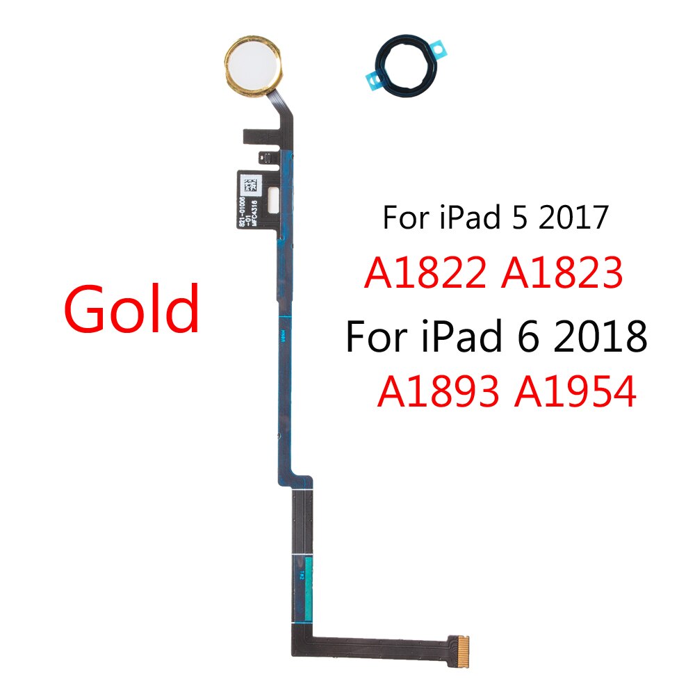 Heimat-Geschmack biegen Für iPad 5 iPad 6 A1822 A1823 A1893 A1954 Rückkehr Zurück Heimat Taste Mit biegen Kabel Gummi Aufkleber