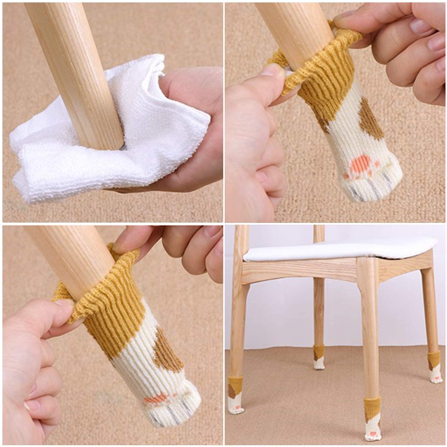 Crochet Cat Paw Chair Easy Chair Socks Cat Paw Chair Socks
