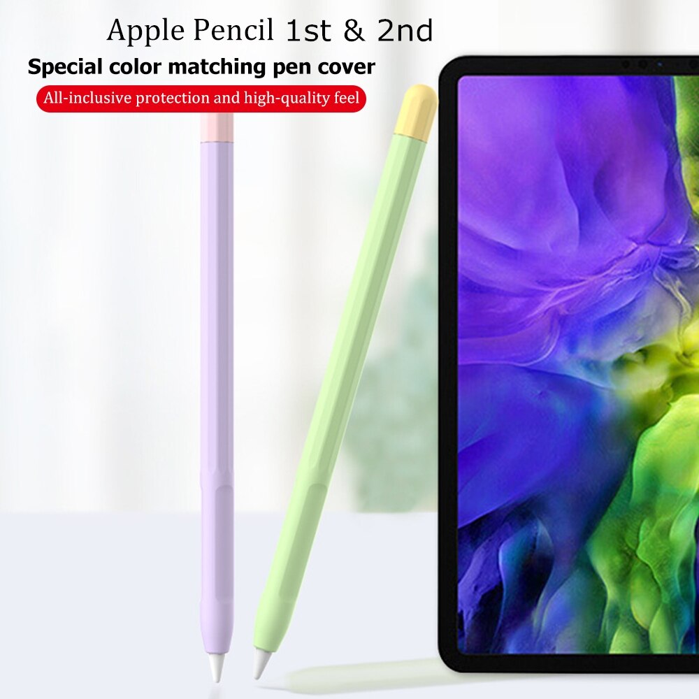 For Apple Pencil 2 1st 2nd Case Pencil case Tablet Touch Stylus Pen Protective Cover Pouch Portable Soft Silicone Case cover