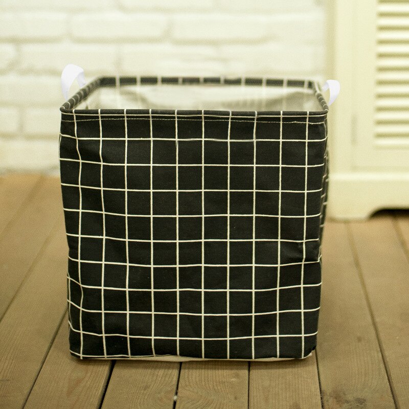Organiseur de rangement nordique pour linge, grand espace, poignée pliable, panier à linge: style1