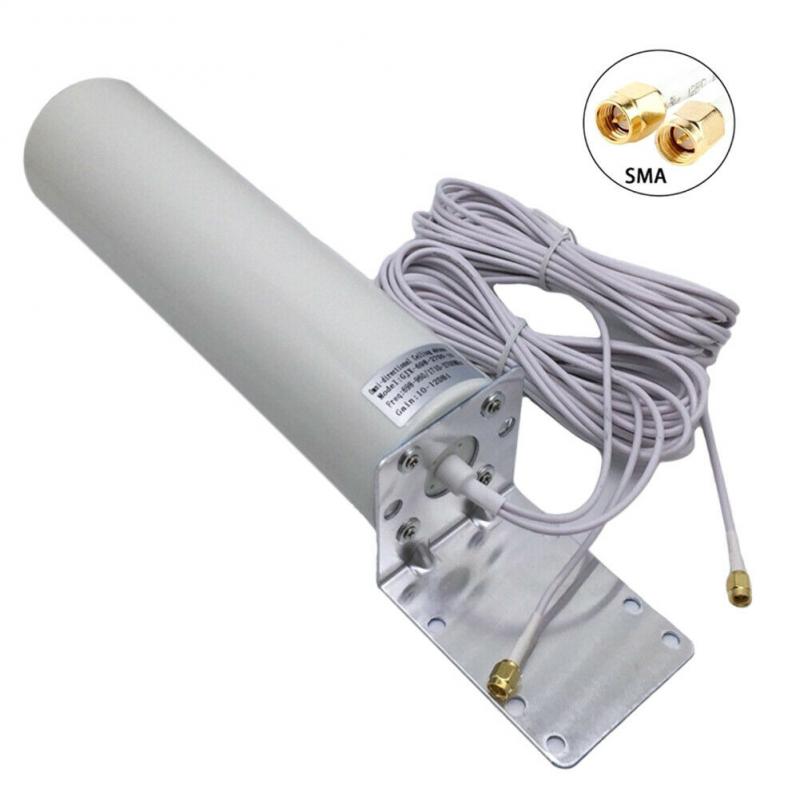 Omnidirectional White Outdoor Antenna Flat Antenna With 5m Double Slider CRC9/TS9/SMA Connector For 3G 4G Router Modem: SMA