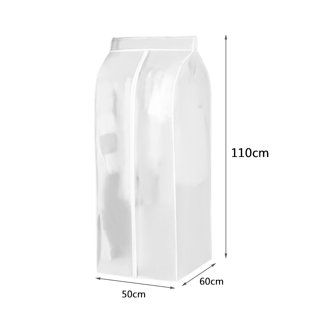 Clothes Hanging Dust Cover Dress Suit Coat Transparent Storage Bag Case Organizer Wardrobe Dress Clothing Hanging Dust Cover: Extra L