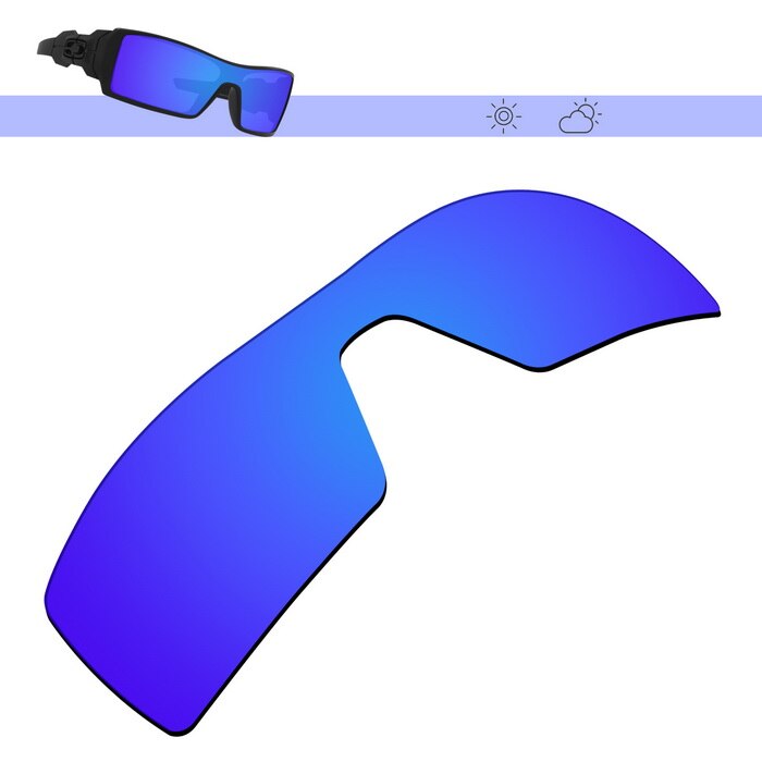 Glintbay Polarized Replacement Sunglasses Lenses for Oakley Oil Rig-Multiple Options: Deep Blue Mirror