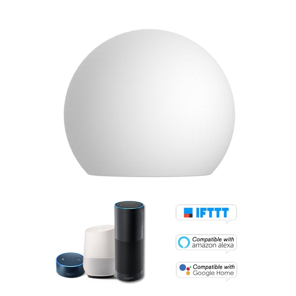Smart Mood Light WiFi Smart Night Light APP Different Colors Optional 5-level Dimming 4 Dynamic Modes Support APP Control Timing: 12CM Round