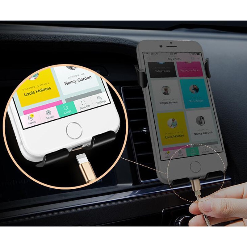 Gravity auto beugel mobiele telefoon ventilatie clip mobiele telefoon houder batterij houder voor iPhone X XR 7 6 XR auto telefoon houder