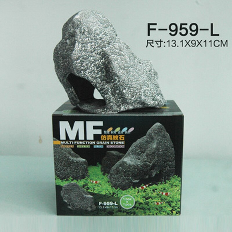 Aquarium Fish Tank Decoration Cichlid Stone Ornament Landscaping: L