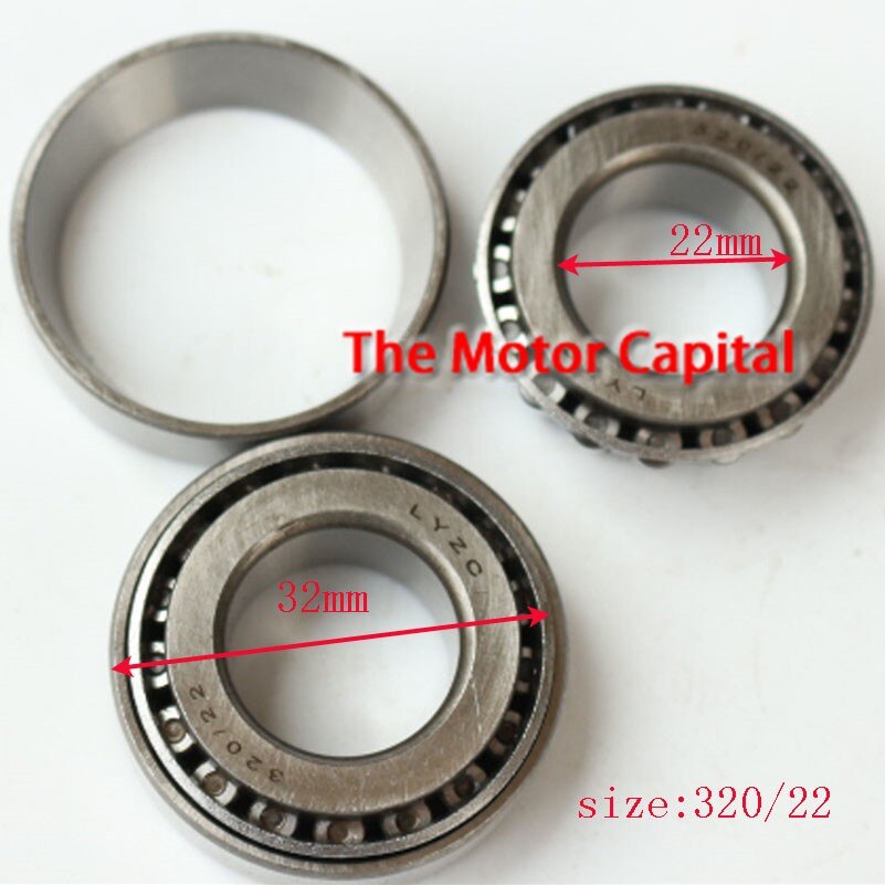 2pc 320/22 stożek metryczny łożysko toczne rozmiary 22mm x 44mm x 15mm 320/22