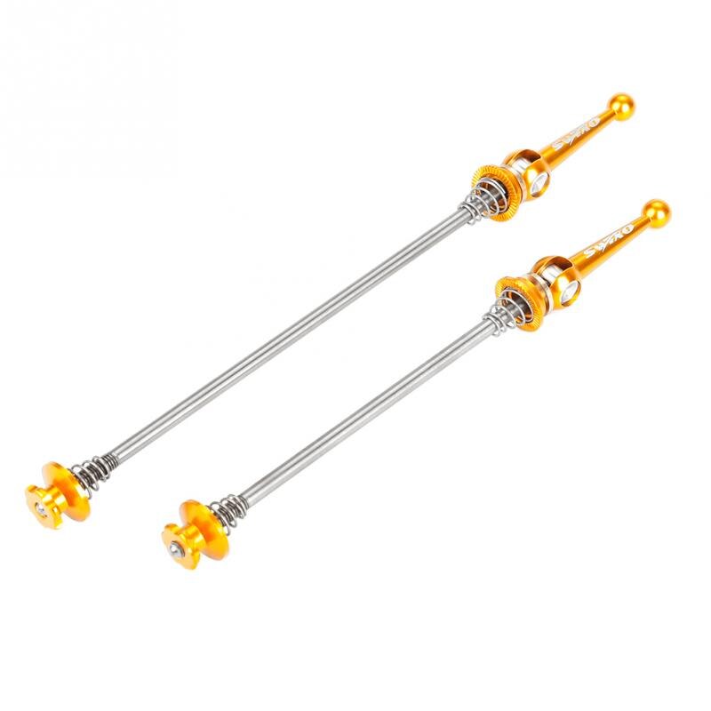 Super Light 1 Pair Titanium Alloy Bicycle Bike Wheel Hub Quick Release QR Front Rear Axle Skewer Blue Black Gold Bicycle Skewer