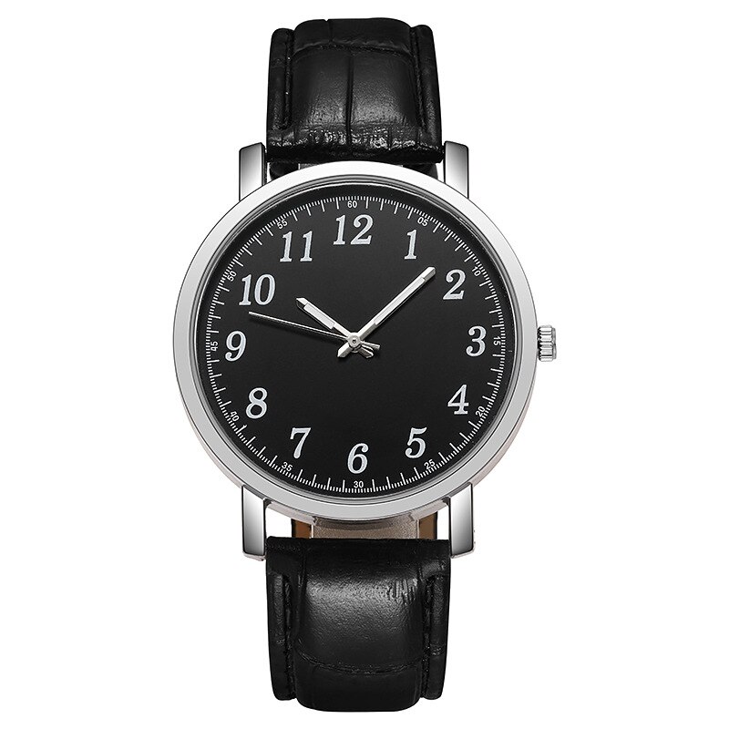 Lovers 'Horloge Eenvoudige Mannen En Vrouwen Horloge Casual Lederen Quartz Paar Klok Gekoppeld Horloges 2022 Amante Relógio: Men full black