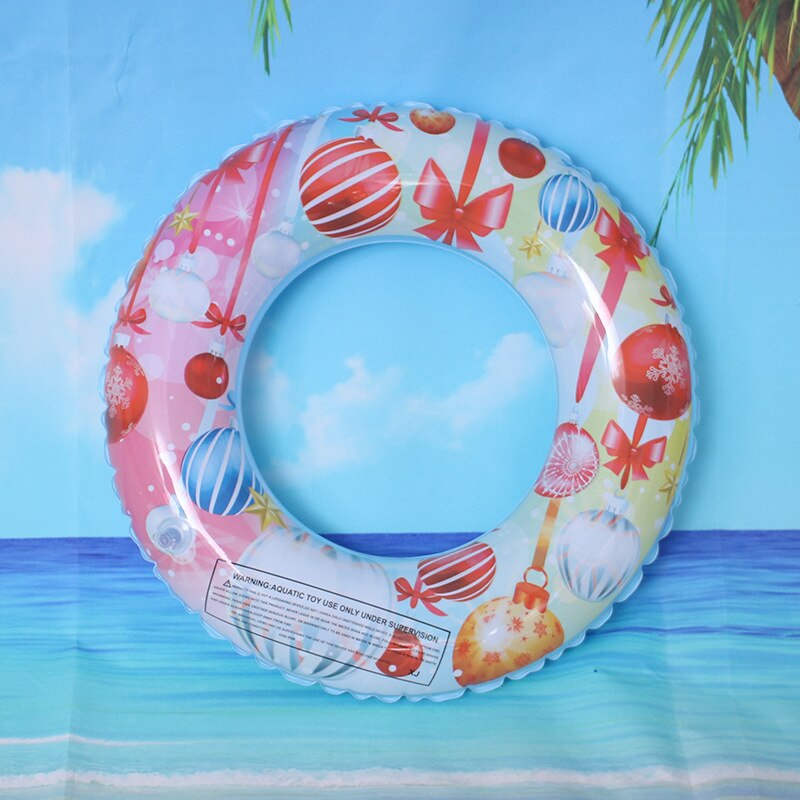 Verkoop Kerst Thema Candy Opblaasbare Zwemmen Ring: Candy Blue