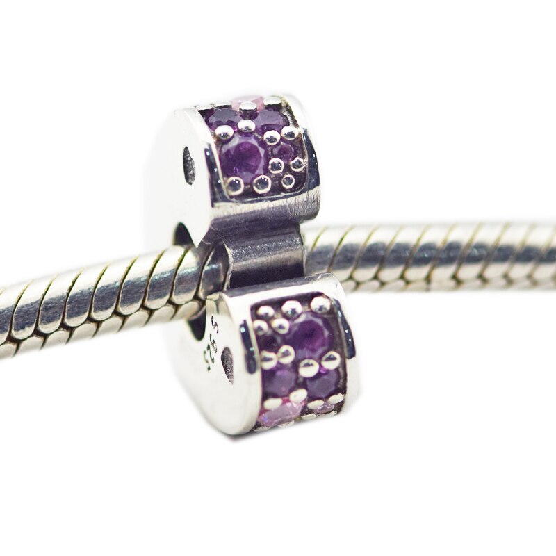 Charms 925 Silver Original Rainbow Arc of Love Clip Woman DIY Bracelets Jewelry Making natural stone beads For Jewelry Making