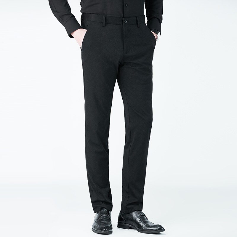 Svarte dressbukser herre kjole bukser slim fit ungdomsbedrift kontorbukser herrebukser formell parfyme masculino 28-40