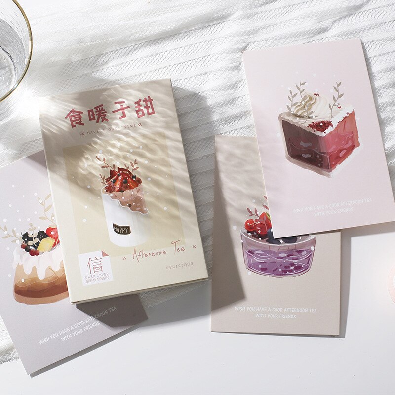 30 Pcs/Set Melodious Ditty Grey Theme Postcard Greeting Card Message Card Birthday Card