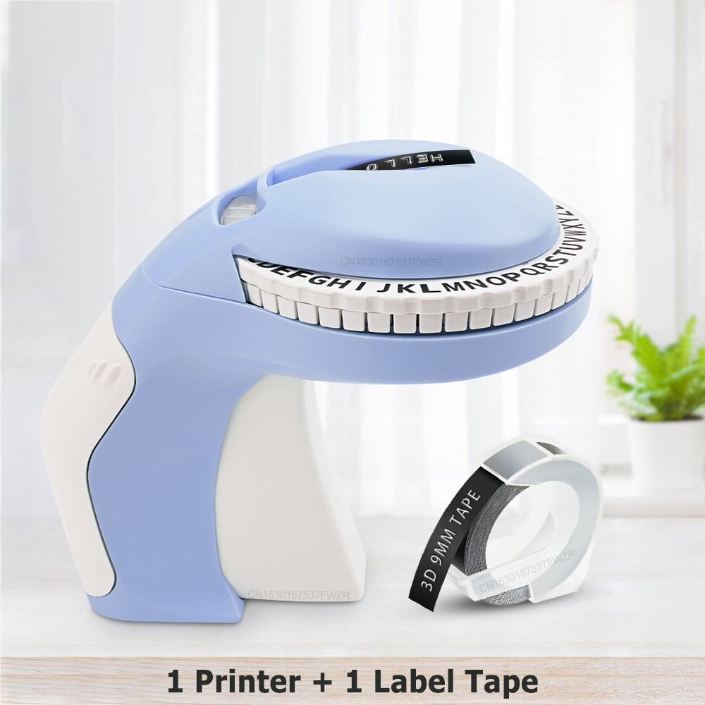 Dymo Labeller B90 3D Embossing Label Maker similar to Dymo 12965 Motex E101 Labeling Machine Compatible Dymo 3D Embossing Tapes: Blue